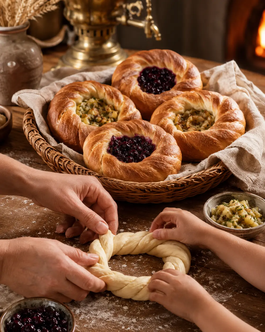 Русский калач с начинками